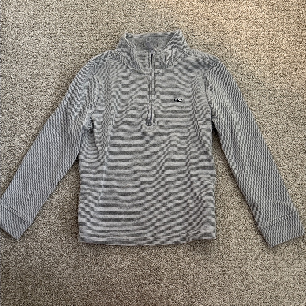 Vineyard Vines Kids Gray Quarter-Zip Sweater